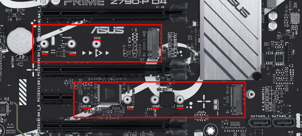 M.2スロットのサイズ