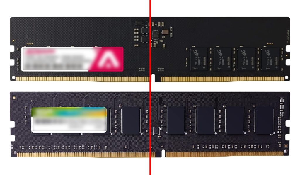 マザーボード メモリスロット DDR5とDDR4の切り欠き位置比較